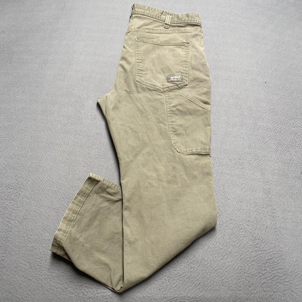 Eddie‎ Bauer Pants Mens 36x30 Khaki Classic Fit Utility Work Cargo Stretch